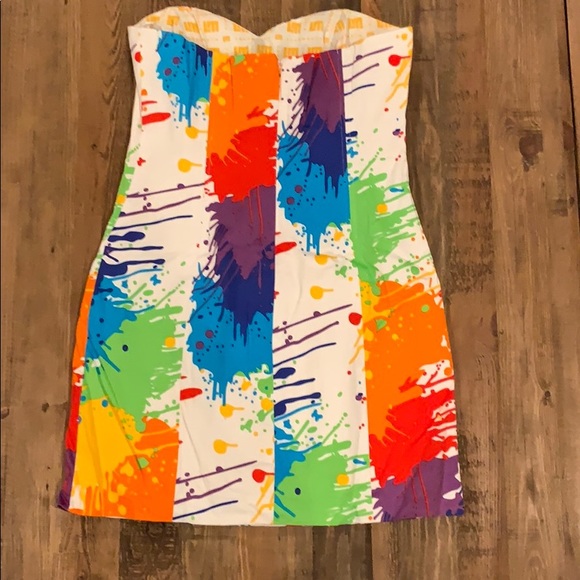 Drop Cloth Splatter Art Dress - Picture 3 of 6